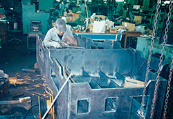 Picture: Welding operation for the machine bedding